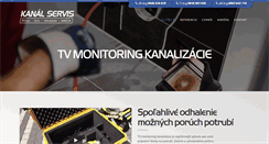 Desktop Screenshot of monitoring-kanalizacie.kanalservis.sk